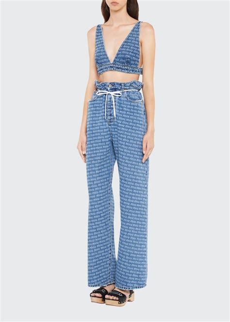 miu miu denim bra top|Miu Miu Bras .